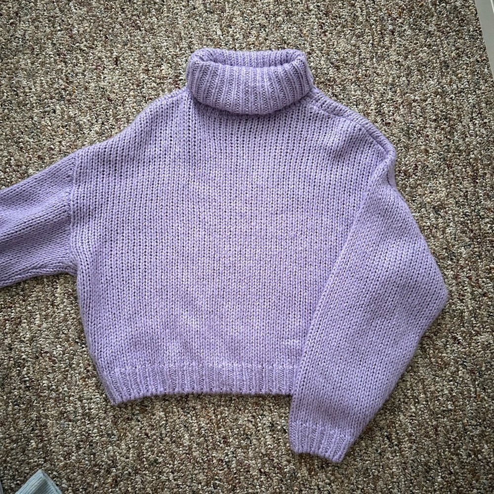 H&M Lilac Turtleneck Sweater
